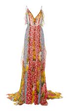 Carolina Herrera Spaghetti Strap V-neck Gown