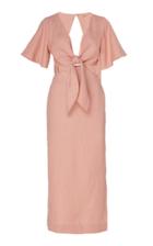 Cult Gaia Maya Cutout Linen Midi Dress Size: Xs