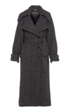 Moda Operandi Alberta Ferretti Belted Wool Trench Coat