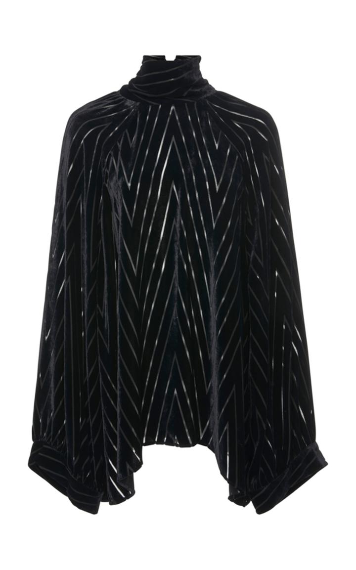 Nili Lotan Eliana Open-back Velvet Top