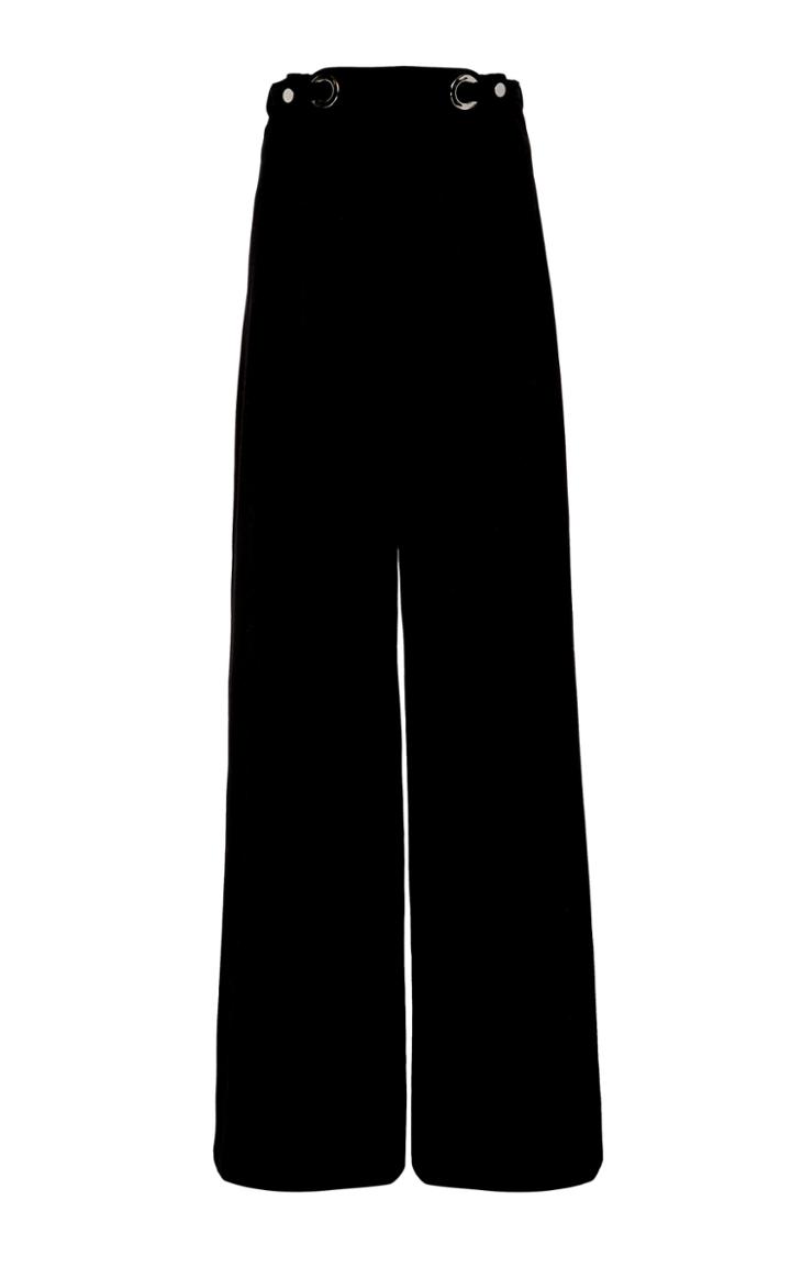 Rosetta Getty Wide-leg High-rise Grommet Cotton-blend Trousers