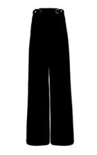 Rosetta Getty Wide-leg High-rise Grommet Cotton-blend Trousers