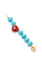 Timeless Pearly Howlite And Jade Heart Bracelet