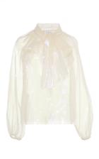 Tre By Natalie Ratabesi Sheer Wide Sleeve Blouse