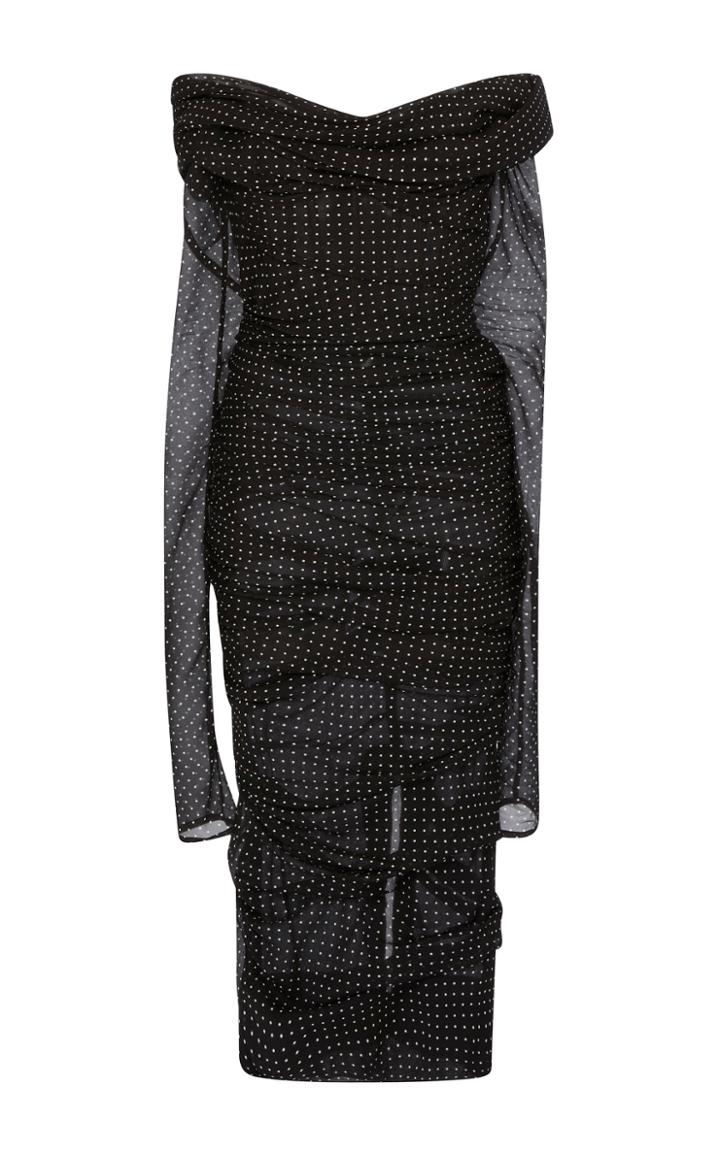 Dolce & Gabbana Off The Shoulder Polka Dot Dress