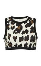 Solid & Striped Stacey Leopard-print Swim Top