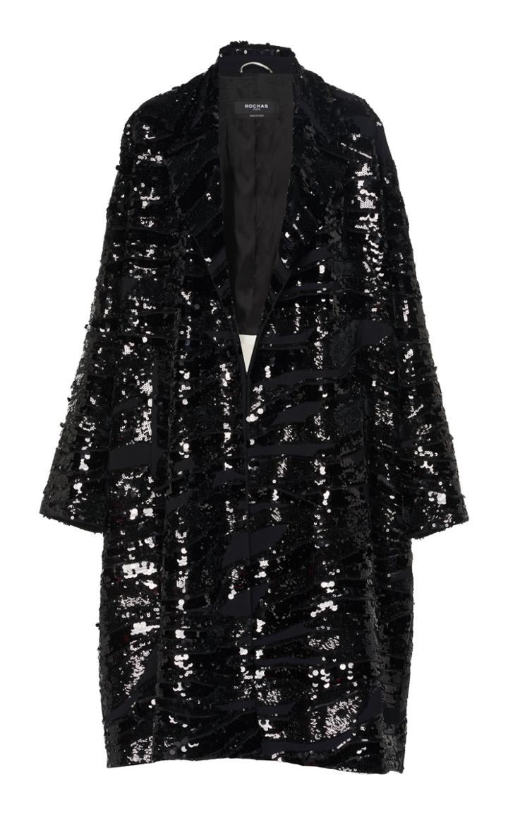 Rochas Okawa Embellished Stretch Cady Trench