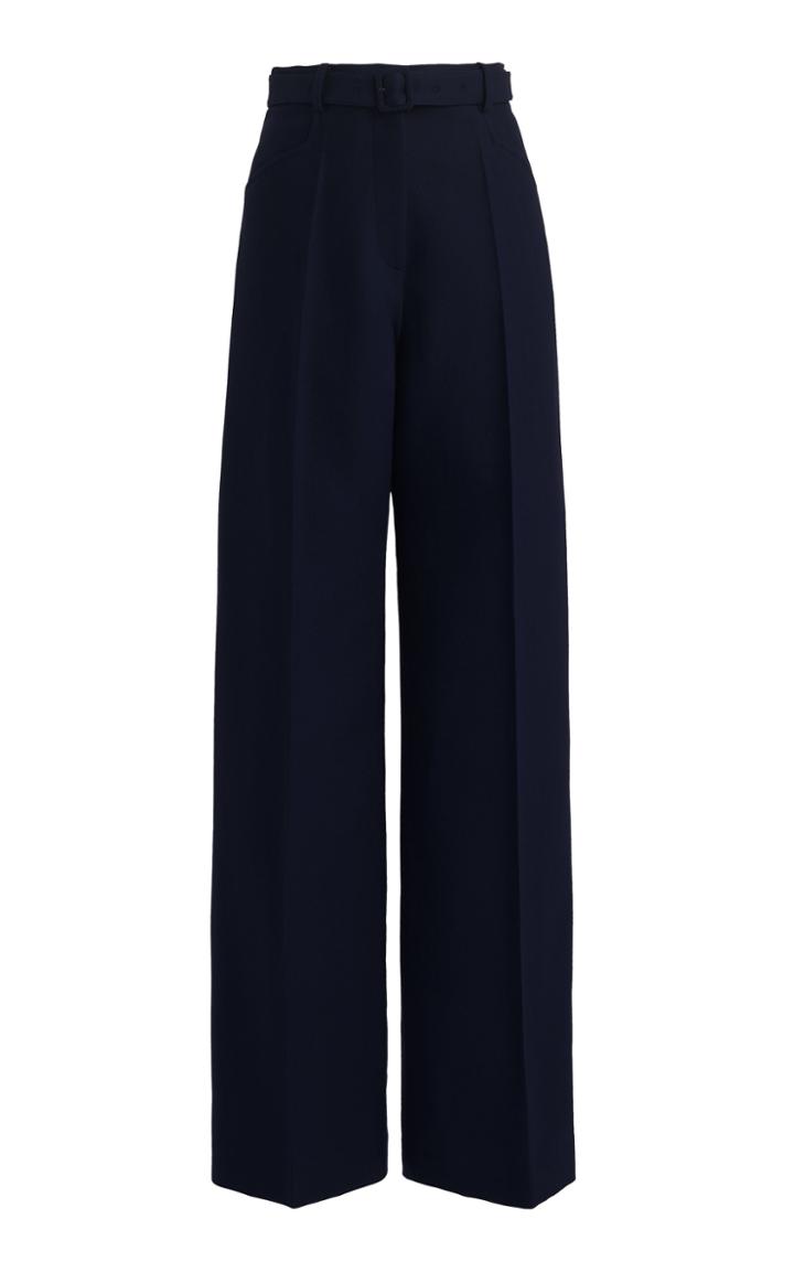 Moda Operandi Gabriela Hearst Norman Pleated Wool-silk Twill Wide-leg Trousers