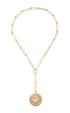 Foundrae Protection Large Medallion On Extended Clip Choker Chain