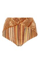 Agua De Coco High Waist Beaded Bikini Bottoms