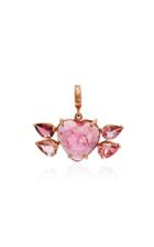 Moda Operandi Christina Alexiou 18k Rose Gold Tourmaline Heart Charm With Wings