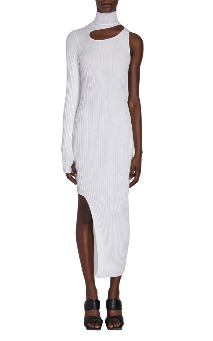 Moda Operandi Boyarovskaya Claire Asymmetric Ribbed Knit Dress