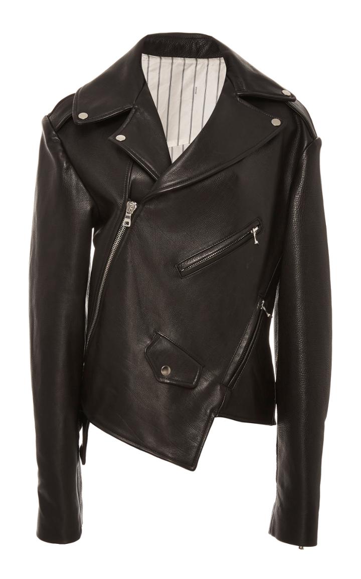 Monse Twisted Leather Biker Jacket