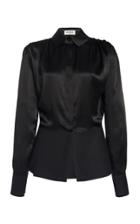 Matriel Peplum Silk Blouse