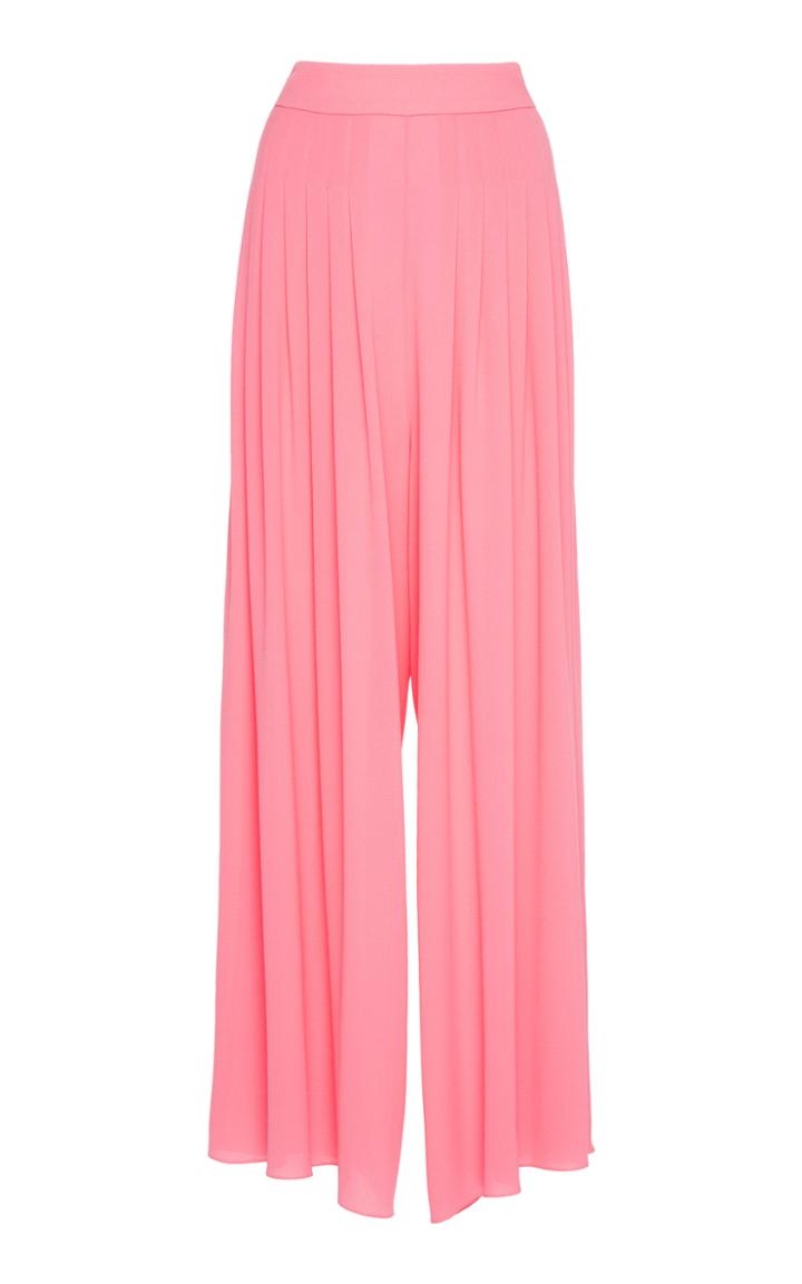Emilia Wickstead Carla Pleated Jersey-crepe Trousers