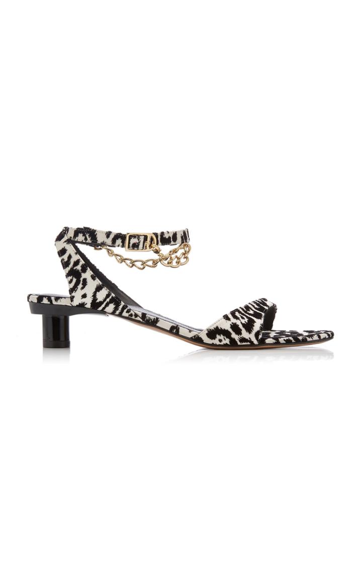 Tibi Nathan Printed Chainlink Sandals