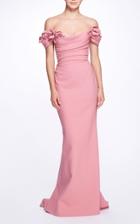 Moda Operandi Marchesa Crepe Off-the-shoulder Gown