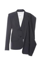 Moda Operandi Pushbutton Unbalance Shoulder Wool Blend Jacket Size: S