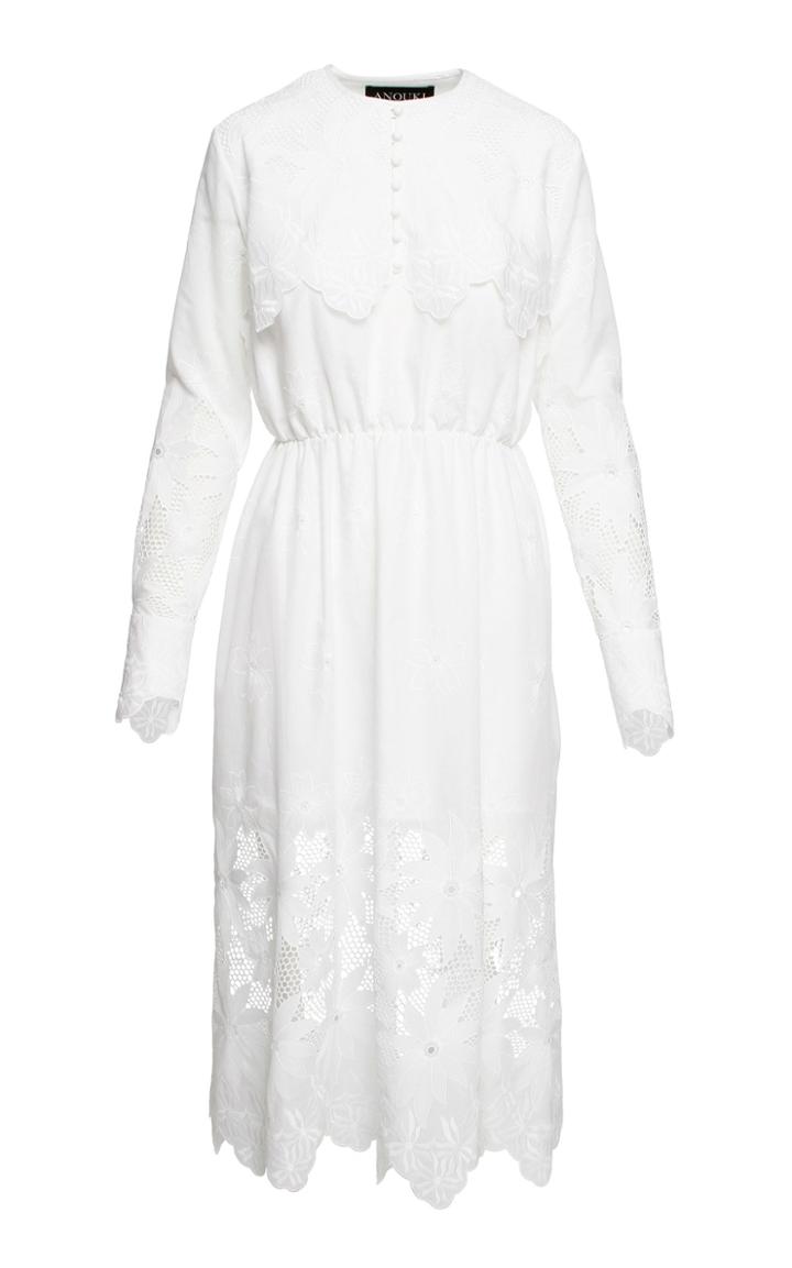 Anouki White Flower Lace Dress