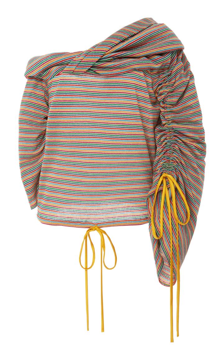 Hellessy Sunshine Stripe Off Shoulder Top