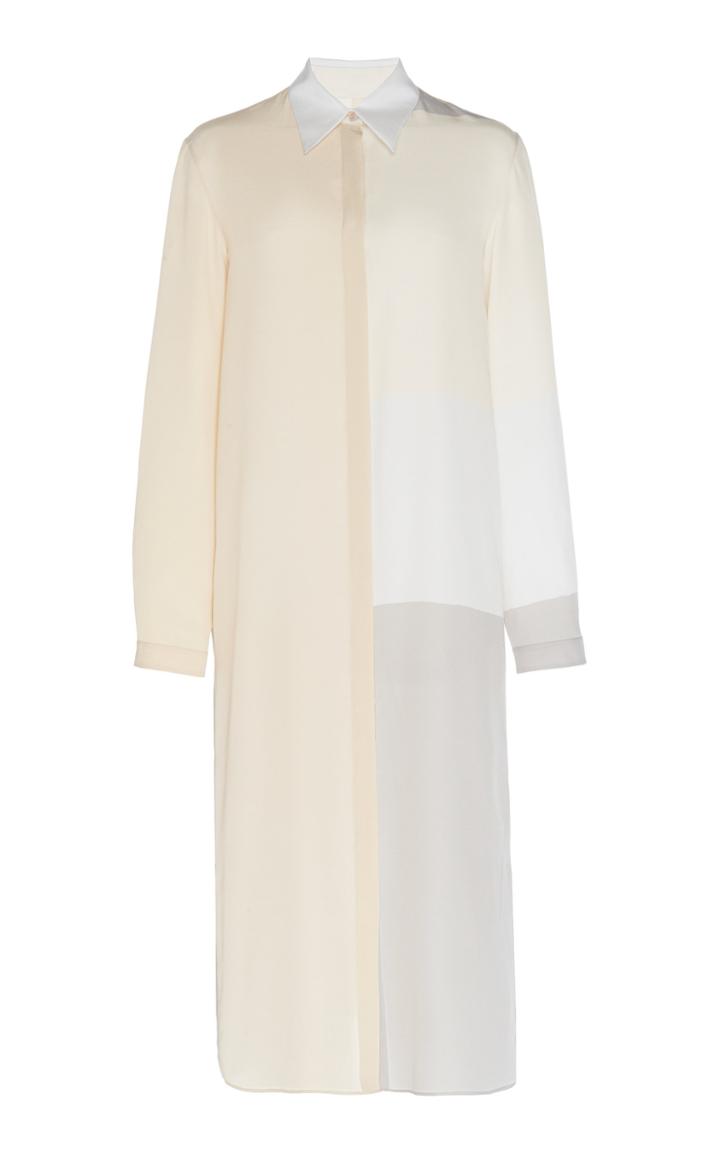 Moda Operandi Akris Printed Buttoned Silk Shirt Dress Size: 2