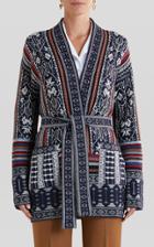 Moda Operandi Etro Belted Wool-blend Jacquard Cardigan