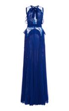 Elie Saab Sleeveless Pleated Gown