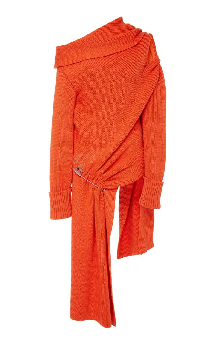 Monse Draped Wool-blend Scarf Sweater