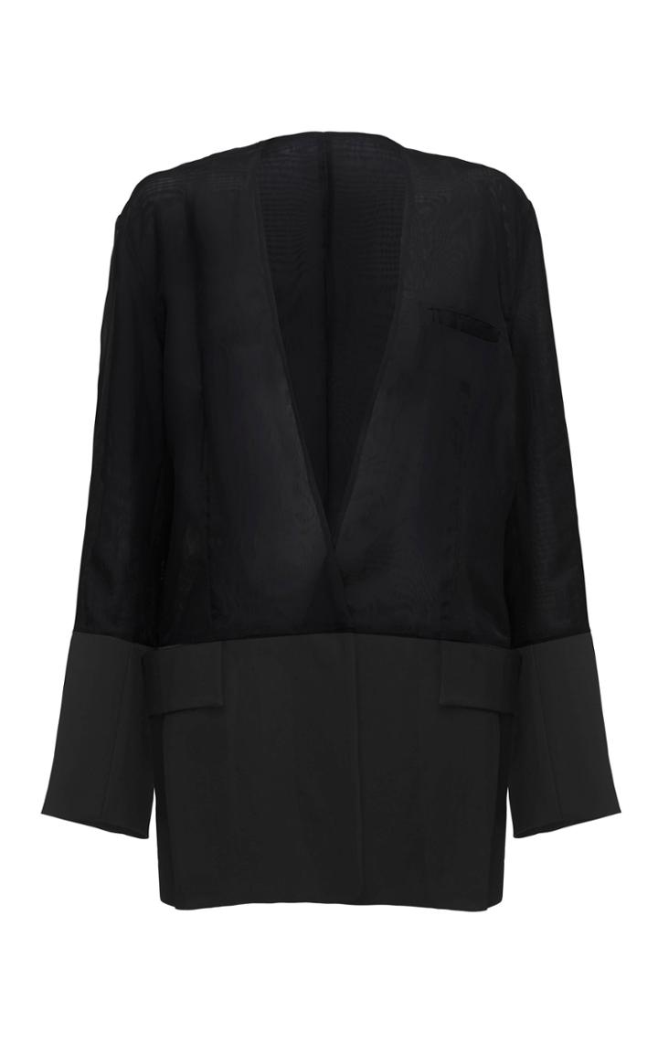 Moda Operandi Esse Studios Silk Organza Deconstructed Blazer