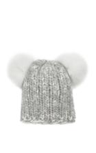 Eugenia Kim Mimi Wool Alpaca Winter Hat With Double Fur Pom Poms