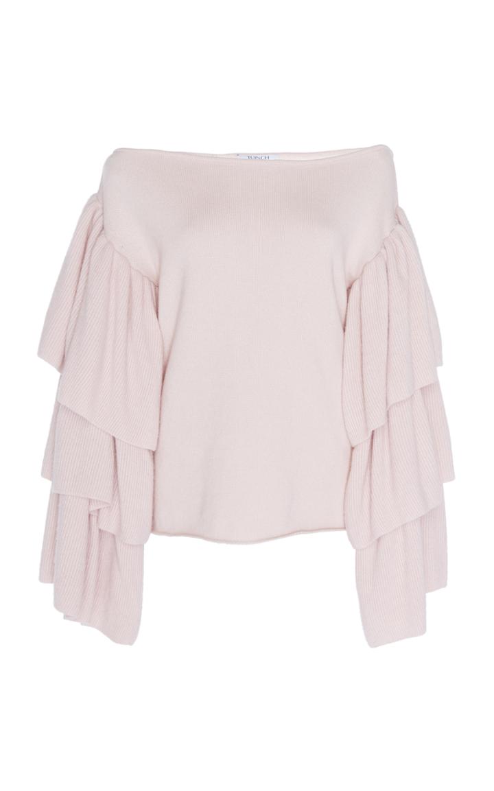 Tuinch Ruffle Sleeve Sweater