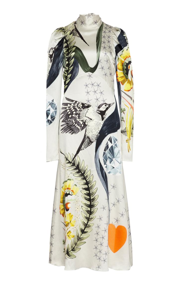 Temperley London Clementina Printed Silk Dress