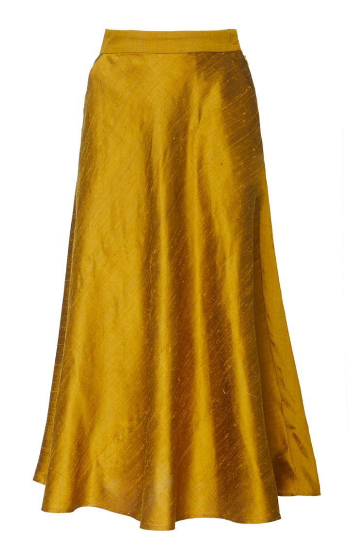 Christine Alcalay Silk Midi Skirt