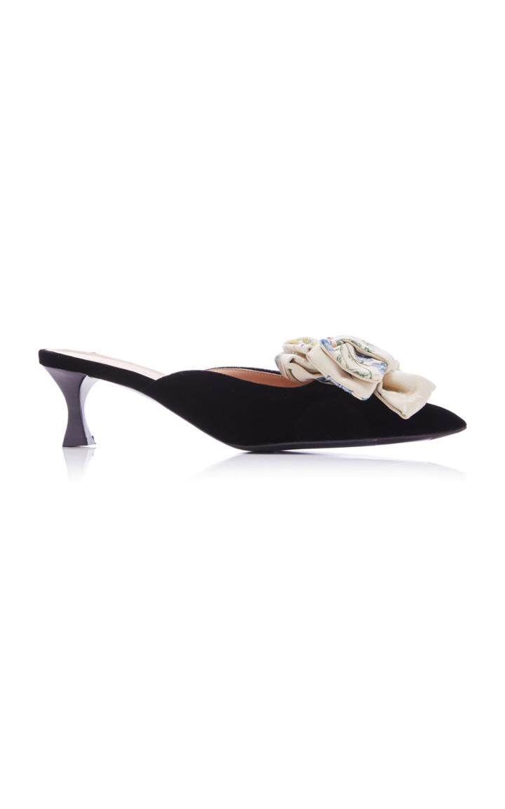 Tabitha Simmons For Brock Collection Two Tone Embellished Mules