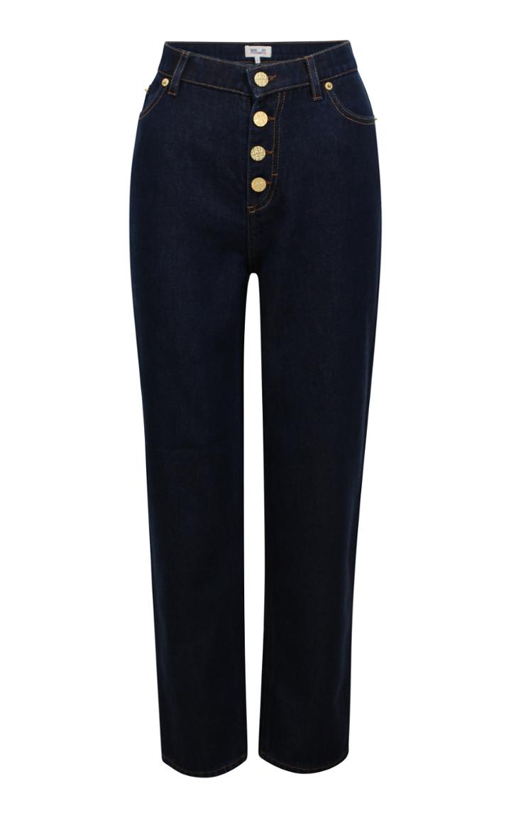 Moda Operandi Baum Und Pferdgarten Nancy Dark Wash Button Jean Size: 34