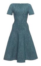 Bottega Veneta Stretch Knit Boatneck Dress With Intreccio Detail