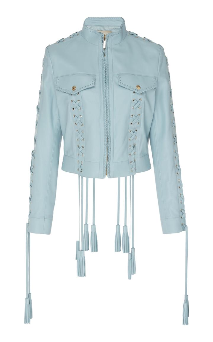 Elie Saab Braided Leather Jacket