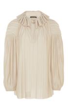 Zac Posen Ruffled Pliss Blouse