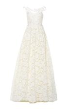 Mira Zwillinger Emily Floral-appliqud Lace Gown
