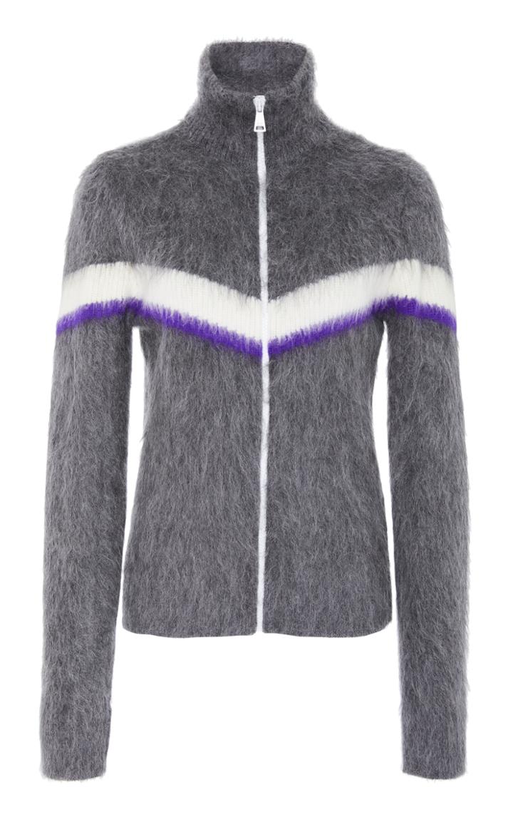 N 21 N&deg;21 Marcy Zip Front Mohair Knit Top