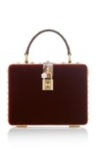 Dolce & Gabbana Dolce Box Crystal-embellished Velvet Bag