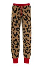 Madeleine Thompson Notus Leopard-print Cashmere And Wool-knit Joggers