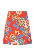 Carolina Herrera Floral-print Stretch-cotton Mini Skirt