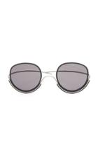 Wires Coward's Choice Round-frame Metal Sunglasses
