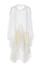 Jonathan Simkhai Tie Neck Ruffled Silk Dress