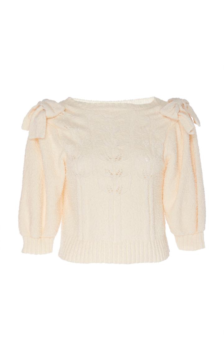 Loveshackfancy Pearl Cropped Pullover