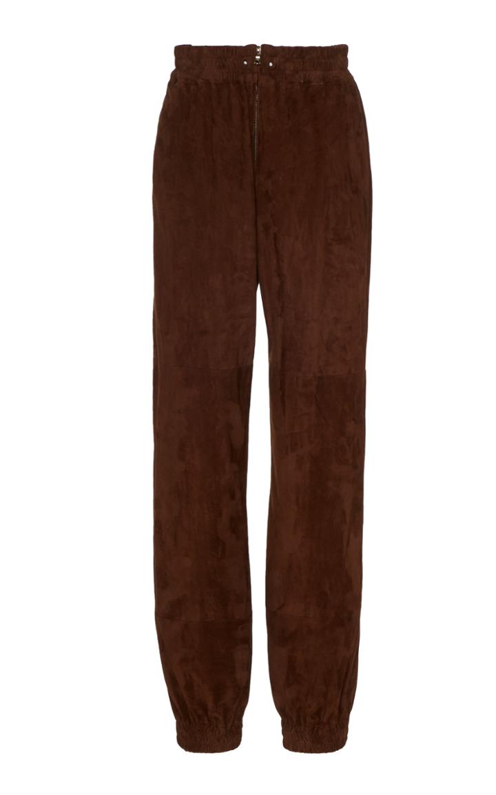 J. Mendel Suede High-waist Pants