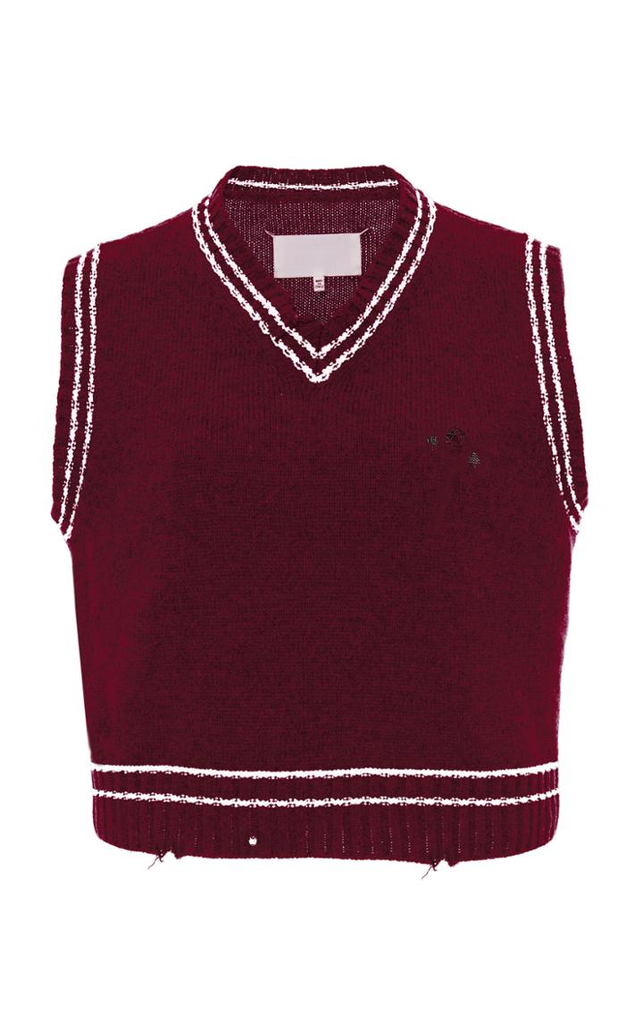Moda Operandi Maison Margiela Sleeveless Cotton-cashmere Sweater Size: Xs