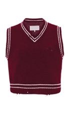 Moda Operandi Maison Margiela Sleeveless Cotton-cashmere Sweater Size: Xs