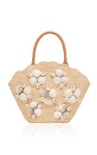 Loeffler Randall Aria Shell-embellished Straw Bag